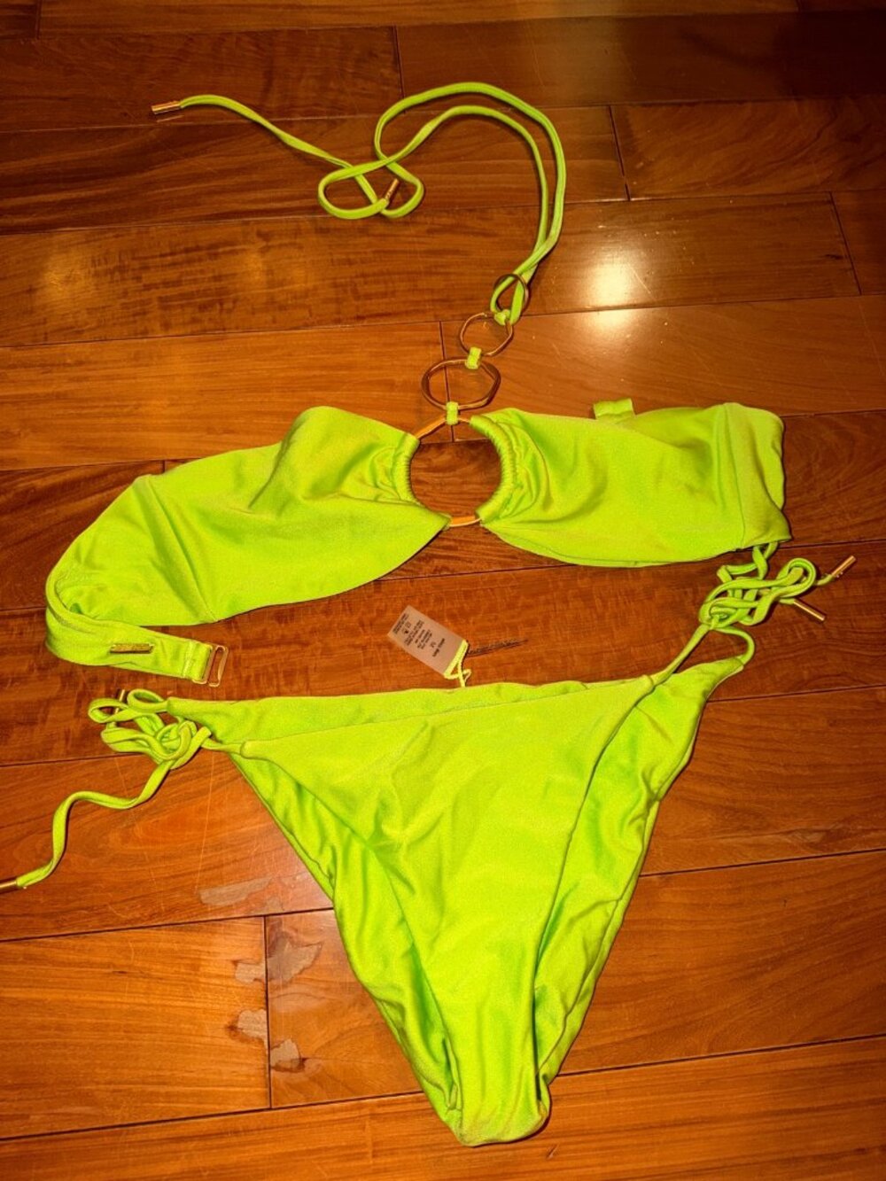 Cult Gaia Lime Green Bikini Set